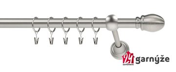 Kovové garnýže jednořadé 19mm - ROMA Ovál chromované