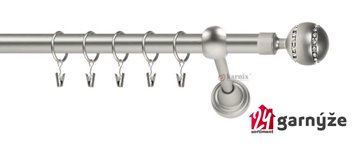 Kovové garnýže jednořadé 19mm - ROMA Pico crystal chromované