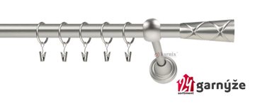 Kovové garnýže jednořadé 19mm - ROMA Pino chromované