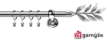 Kovové garnýže jednořadé 19mm - ROMA Aldis nerezové