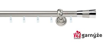 Kovové garnýže jednořadé 19mm - ASPEN DORIS chromované