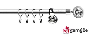 Kovové garnýže jednořadé 19mm - ROMA Alpi nerezové