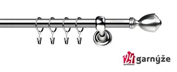 Kovové garnýže jednořadé 19mm - ROMA Avanti nerezové