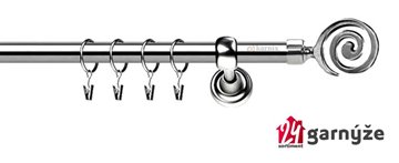 Kovové garnýže jednořadé 19mm - ROMA Cento nerezové