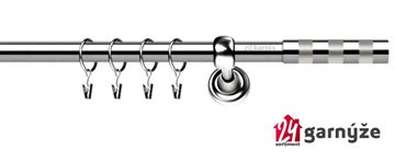 Kovové garnýže jednořadé 19mm - ROMA Etiuda nerezové