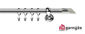 Kovové garnýže jednořadé 19mm - ROMA Falko nerezové