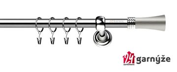 Kovové garnýže jednořadé 19mm - ROMA Fiona nerezové