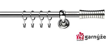 Kovové garnýže jednořadé 19mm - ROMA Gao nerezové