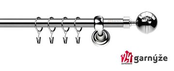 Kovové garnýže jednořadé 19mm - ROMA Koule elegant nerezové