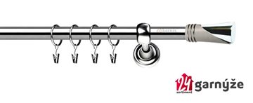 Kovové garnýže jednořadé 19mm - ROMA Loca nerezové