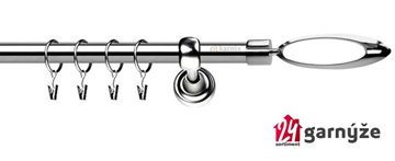 Kovové garnýže jednořadé 19mm - ROMA Mirella nerezové