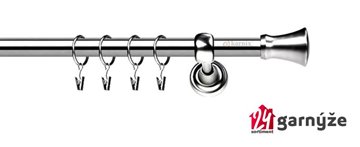 Kovové garnýže jednořadé 19mm - ROMA Monaco nerezové